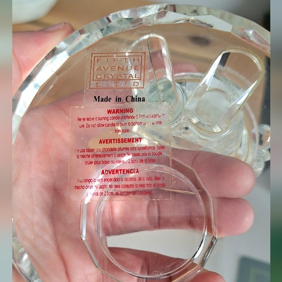 Decorative Christmas candle holder in cut crystal - Picture 11 of 11